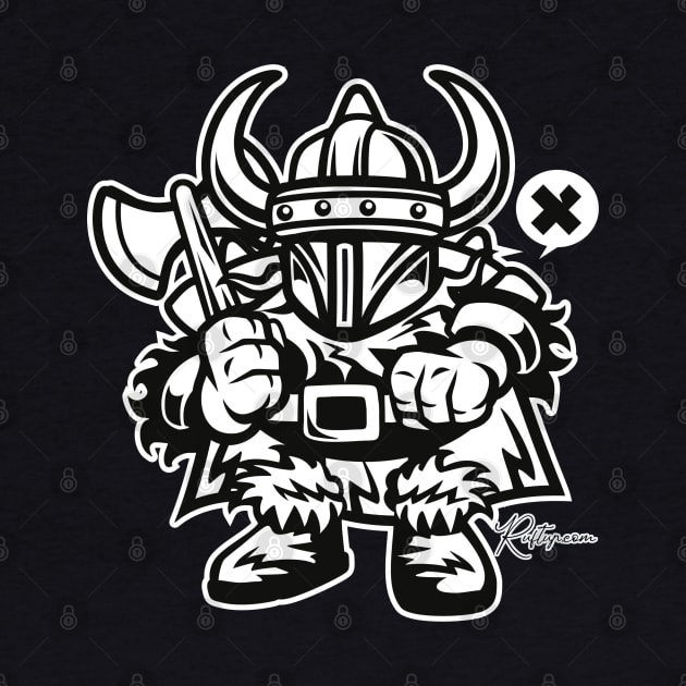 B&W Viking The Original Hacker Hackerman by RuftupDesigns